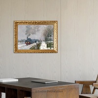 Tableaux décoratifs muraux de paysages européens et de fleurs, impressions haute définition, encadrés en bois, à suspendre, toile de luxe pour mariage