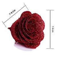 Aierflorist 200 Stück Handgefertigte Grenzüberschreitende Valentinstag Weihnachten Glitzer Goldpulver Kristallrose Blaue Fee Künstliche Blume