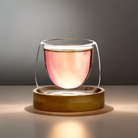 Petites tasses à eau Offre Spéciale transparentes à double paroi et résistantes à la chaleur avec verre à haute teneur en borosilicate
