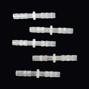 Food Grade PP Plastic Connector Fittings Flexible Hose Straight Through Joints