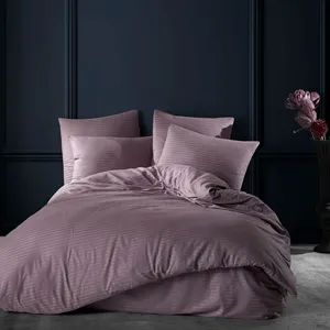 Parure de lit double Karden Flower en soie pure et coton satiné avec drap-housse, plusieurs couleurs, housse de couette et 2 taies d'oreiller - Product Image 6