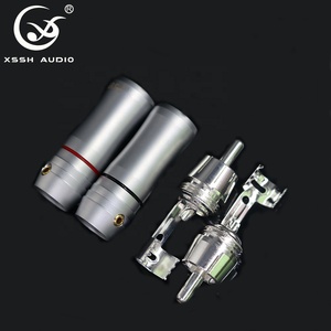Amplificateur Home Cinéma Audiophile Adaptateur VGA <span class=keywords><strong>RCA</strong></span> YIVO XSSH Audio Hifi <span class=keywords><strong>Prise</strong></span> <span class=keywords><strong>RCA</strong></span> Mâle en Laiton Plaqué Argent avec Trou de Câble 8mm pour Voiture et Ordinateur - Product Image 4