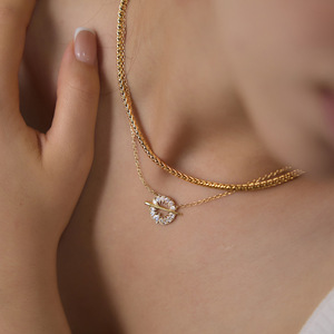 Minimalism New Style Chain Durable 18k Gold Plated Stainless Steel Material Women Stacked Necklace <b>Set</b> for Daily Wear - Product Image 6