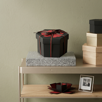 Boîte cadeau hexagonale de luxe personnalisée avec un design surprise pour un anniversaire, la Saint-Valentin, la création de photos DIY et l'emballage de cadeaux