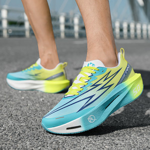 Men's Running Shoes Mesh Upper EVA Midsole Breathable Lightweight <b>Cushioned</b> Lace-Up Closure All Seasons Marathon Shoes - Product Image 2