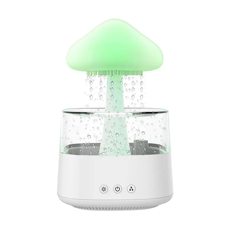 Lectric-humidificador de aire con forma de nube, difusor de aceite con sonido de gota de agua y nube nublada