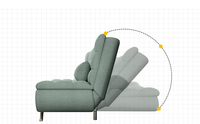 Sofá Cama Moderno de Metal para el Hogar, Muebles de Sala, Futón Sofá Cama con Estructura de Metal