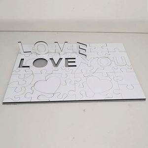 Puzzle en bois MDF personnalisé avec sublimation LOVE - Product Image 2