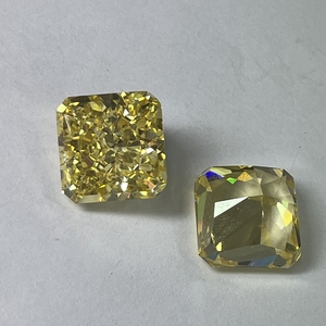 12x12mm Crushed Cut Cubic Zirconia Light Yellow CZ Stone - Product Image 5