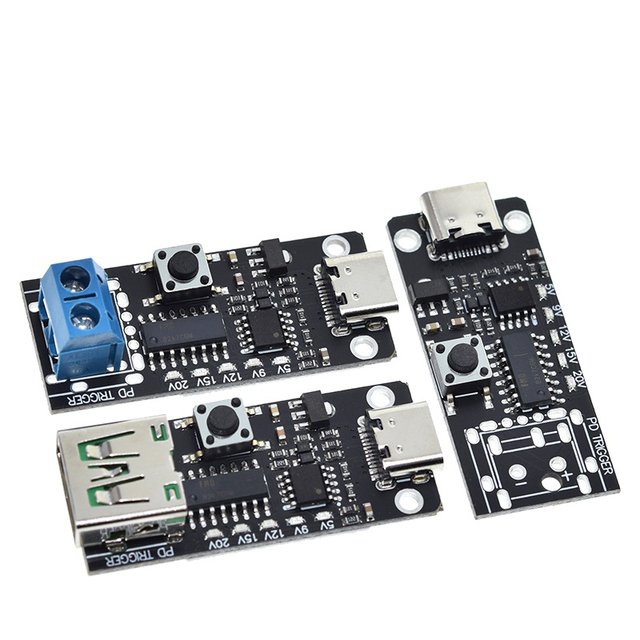 100W 5A USB-C Fast Charge Trigger Board Module PD/QC Decoy Board Fast Charge USB Type-c PD 2.0 3.0 Power Delivery Boost Module