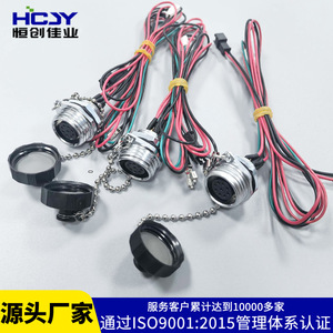 Hcjy 9 Pin Aviation <b>Plug</b> Female Wire Harness For Medical Device Panel Connection Ip65 Pvc Insulation Copper Core - Product Image 2