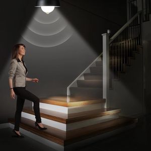 LED PIR 运动传感器声音自动智能灯泡 5W/7W/9W/12W E27 85-265V 5000K 日光色 IP20 CRI80 120 度光束角 50000 小时寿命 - Product Image 5