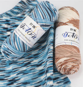 Super Promotion Fil Volumineux Fantaisie 100% Acrylique pour Crocheter et Tricoter Couleurs Mélangées pour Bébé, 5 Brins, Lait Coton, <span class=keywords><strong>Pelote</strong></span> <span class=keywords><strong>de</strong></span> 100g - Product Image 3