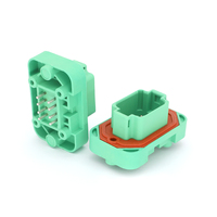 Connecteur étanche automobile DT15-8PC vert 8 broches, connecteur droit à montage sur circuit imprimé pour carte électronique