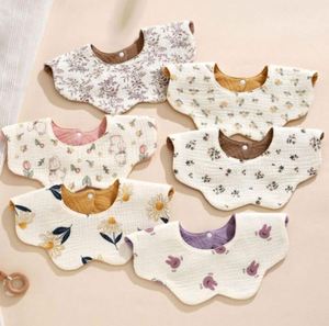 Baberos de Bebé de Algodón Transpirable de 6 Capas, Lisos, para Niños y Niñas, Sublimables, al por Mayor - Product Image 1