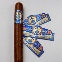Étiquette de cigare personnalisée anti-contrefaçon, imperméable, impression, gaufrage, estampage à chaud, logo, papier, bande d'étiquette de cigare, collation