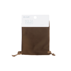 Borsa in Velluto 9x12 Cm Colore Caffè 2 Pezzi - Product Image 1