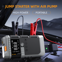 Démarreur de voiture portable 12V avec pompe à air multifonction 10000mAh, compresseur d'air 15V/22mm 150PSI MAX, kit d'outils d'urgence