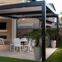 Pergola Bioclimatique Extérieure Motorisée en Aluminium avec Stores, Fabricants de Pergolas, Auvents, Gazebos, Pergola Extérieure en Aluminium à Lames Électriques
