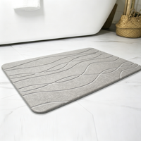 Tapis de sol en terre de diatomée en gros, tapis antidérapant à absorption rapide pour salle de bain et entrée