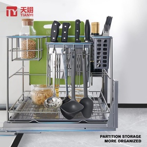 Accesorios para Gabinetes de Cocina, Cesta Multiusos Extraíble para Especias, Organizadores Multifuncionales, Cestas para Condimentos - Product Image 3