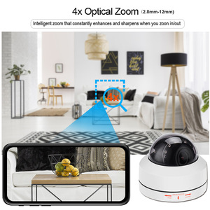 กล้องโดม PTZ 1080P 2MP H.264 ซูม 4 เท่า 2.8-12 มม. ใช้ได้ทั้งภายในและภายนอกอาคาร - Product Image 4