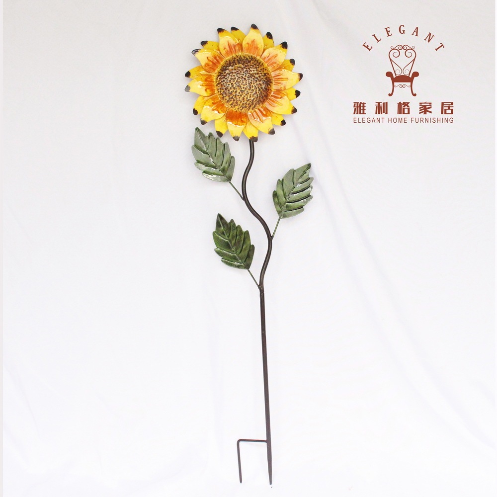 Personnalisé KD Vente Par Correspondance En Métal Coloré Tournesol Piquets de jardin