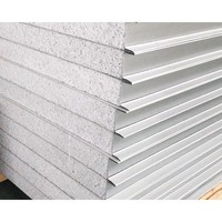 Panneau sandwich EPS, panneau isolant en mousse de polystyrène expansé, panneau mural et de toiture en acier coloré pour atelier et entrepôt
