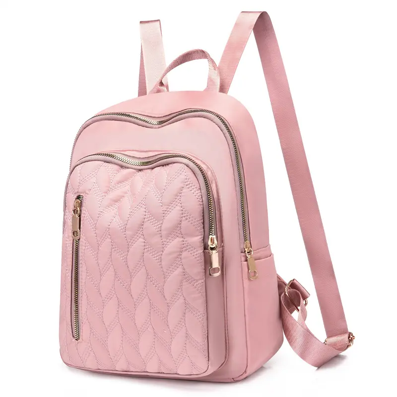 Women Pure Color Backpack Water Resistant Shoulder Bag for Girls Travel Daypack