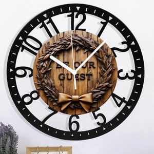 <span class=keywords><strong>Orologio</strong></span> da <span class=keywords><strong>Parete</strong></span> in Ferro Stile Antico da 25cm con Vernice Effetto Invecchiato e Texture Visibile - Product Image 3