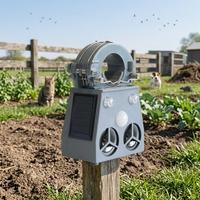 Répulsif à ultrasons intelligent pour oiseaux, alimenté par énergie solaire, étanche, écologique, technologie sonore et lumineuse, matériau ABS, durée de vie 3-5 ans