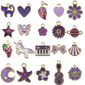จี้โลหะผสมสีม่วง 20 แบบ สำหรับทำเครื่องประดับ DIY - Product Image 5