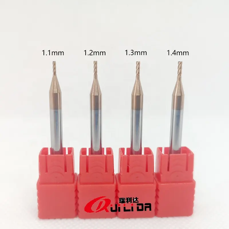 RLD 4 플루트 소수점 엔드 밀 1.2mm fresas 강철