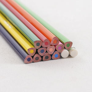 Macaron 12 <span class=keywords><strong>matite</strong></span> <span class=keywords><strong>colorate</strong></span> + 2 <span class=keywords><strong>matite</strong></span> al carbone triangolari in legno colorato set di <span class=keywords><strong>matite</strong></span> con Logo personalizzato per la pittura - Product Image 6