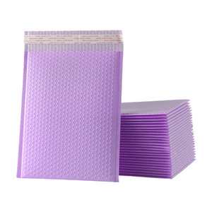 Plástico de Burbujas Autoadhesivo Mate Antichoque Morado Claro 140g/m² 28x376mm para Sobres de Embalaje de Logística de Comercio Electrónico - Product Image 2