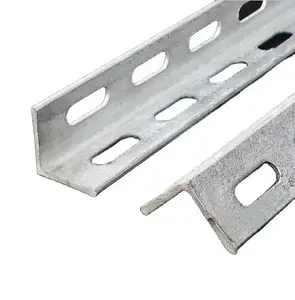 Hot rolled galvanis sama sudut berlubang berlubang karbon bar dengan lubang pukulan bentuk V besi untuk konstruksi