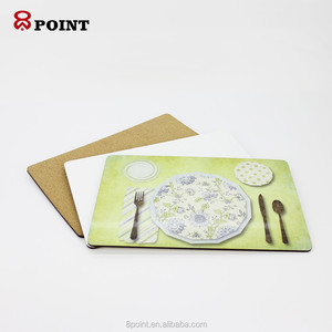 Tapis <span class=keywords><strong>de</strong></span> <span class=keywords><strong>table</strong></span> en bois personnalisé, Sublimation, sets rectangulaires blancs en MDF, pour restaurant et hôtel, 10 pièces - Product Image 3