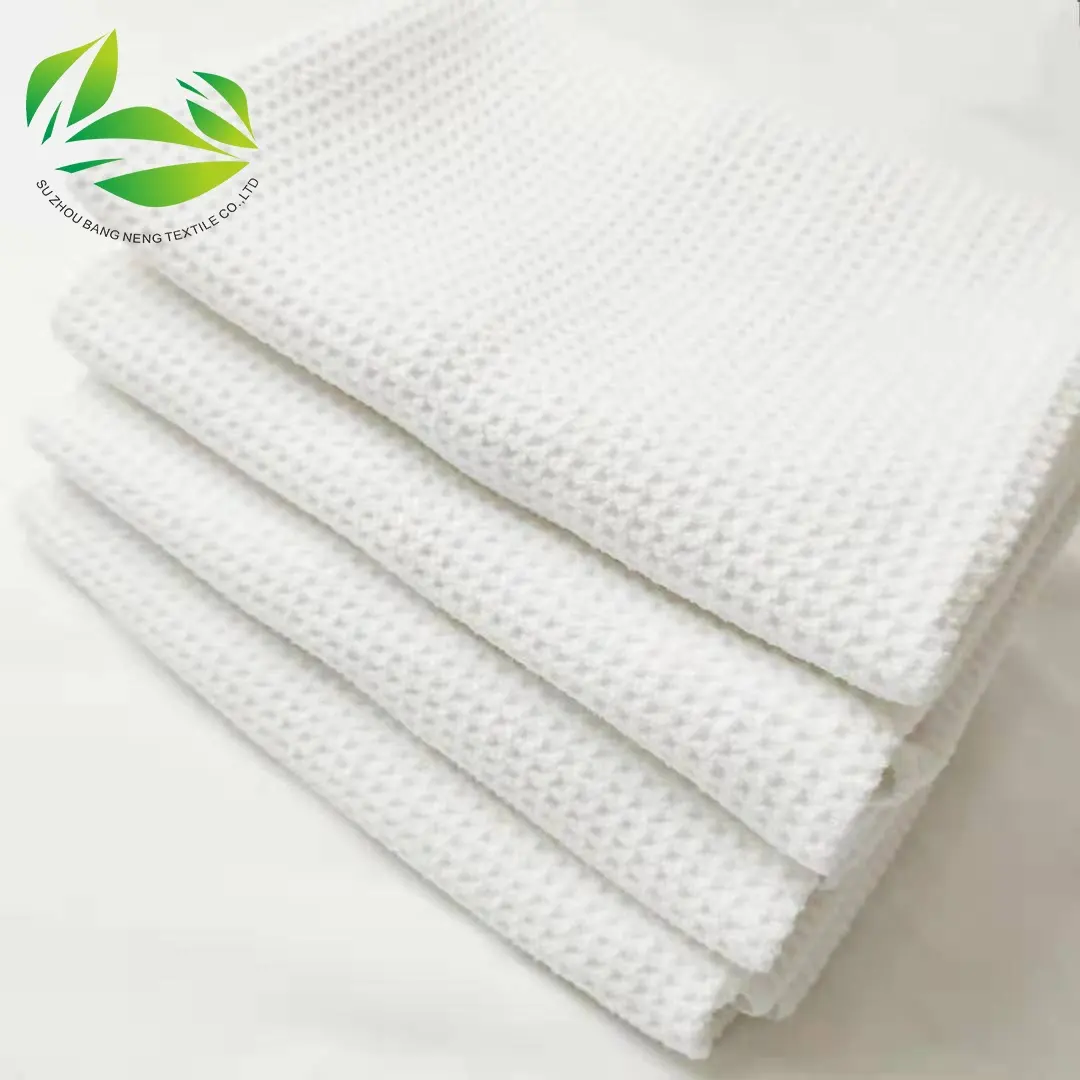 Stock For Sublimation Blank Plain White Woven Waffle Car Tea Towel Kitchen Waffle Towel