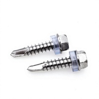 Vis autoperceuse pour toiture en acier inoxydable 304 410 316 à tête hexagonale avec rondelle en PVC