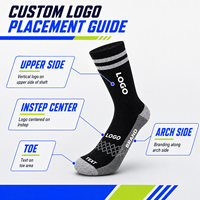 Chaussettes de sport respirantes et à séchage rapide avec logo personnalisable, unisexes, chaussettes de sport d'extérieur personnalisées avec logo