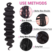 Paquete De Pelo Sintetico Tissage Blonde Extensions de Cheveux Tressés 26 Pouces Body Wave Crochet Synthétique