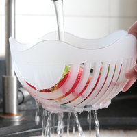 Gadgets Kitchen Fast Salad Prep Tool Quick Salad Maker Multi-Function Vegetable Chopper Laitue Easy Salad Slicer Cutter Bowl