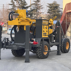 حفارة آبار مياه هيدروليكية بطول 200م/260م/300م، حفارة آبار مياه متنقلة على عجلات تُجر بواسطة مركبة، تستخدم لحفر آبار المياه - Product Image 2