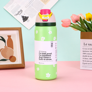 Bouteille d'eau écologique de haute qualité en gros, gobelet isotherme en acier inoxydable de 32 oz avec paille anti-fuite pour la salle de sport, le bureau ou les voyages - Product Image 5