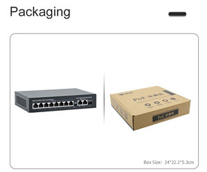 Chip PSE estándar, 11 puertos, conmutador POE de 1000Mbps, 8 PoE + 2 Gigabit Uplink + 1 puerto SFP, conmutador Ethernet no gestionado de 120W - Product Image 6