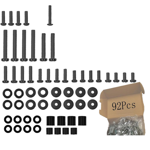 Universal Metric TV Mounting Screws Kit for TV Stand M8/M6/M5/M4 Screws 10kg Load Capacity Compatible Samsung/Vizio/LG 4K TVs 80