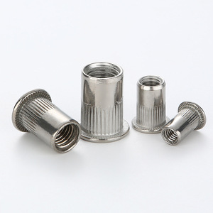Bibo Yaente Factory Galvanized Flat Head <b>Rivet</b> <b>Nuts</b> | Knurled Vertical-knurled <b>Rivets</b> | Round Head Blind <b>Rivet</b> <b>Nuts</b> Yaente - Product Image 1