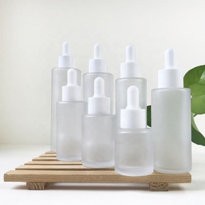 2026 Hot Sale 30ml <b>50ml</b> 60ml 80ml 100ml clear Color Round Cylinder Flat Shoulder Glass Dropper <b>Bottle</b> for Serum Essential Oil - Product Image 3