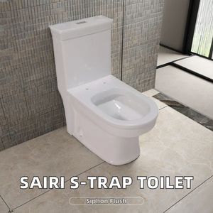 Sairi Design moderne une pièce en céramique placard à eau toilette Bidet 300mm Siphonic S-Trap prix de gros pour le Koweït Jordanie - Product Image 3