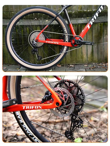 Vélo de montagne haut de gamme avec cadre en fibre de carbone, passage des câbles entièrement intégré, fourche à suspension avec blocage 140 mm pour une conduite professionnelle - Product Image 3
